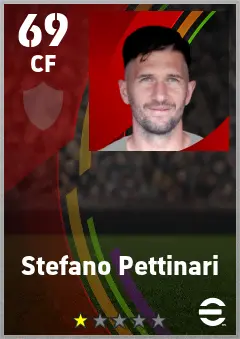 Stefano Pettinari eFootball 2026 player card — 69 OVR CF