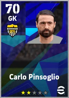 Carlo Pinsoglio eFootball 2026 player card — 70 OVR GK
