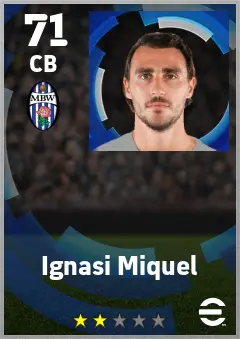 Ignasi Miquel eFootball 2026 player card — 71 OVR CB