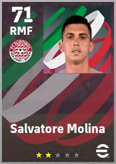Salvatore Molina eFootball 2026 player card — 71 OVR RMF