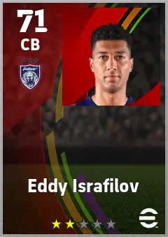 Eddy Israfilov eFootball 2026 player card — 71 OVR CB