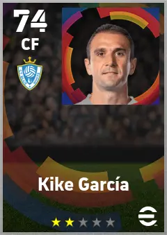 Kike Garcia eFootball 2026 player card — 74 OVR CF