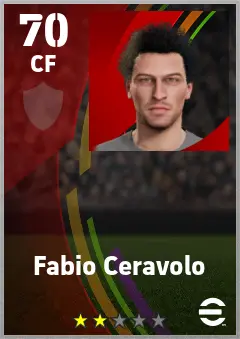 Fabio Ceravolo eFootball 2026 player card — 70 OVR CF