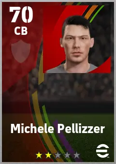Michele Pellizzer eFootball 2026 player card — 70 OVR CB
