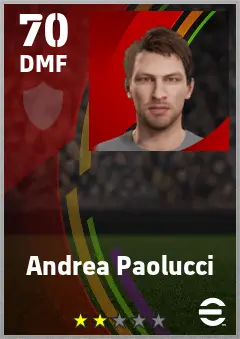 Andrea Paolucci eFootball 2026 player card — 70 OVR DMF
