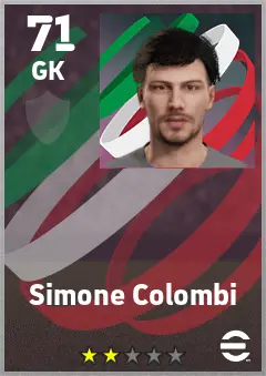 Simone Colombi eFootball 2026 player card — 71 OVR GK