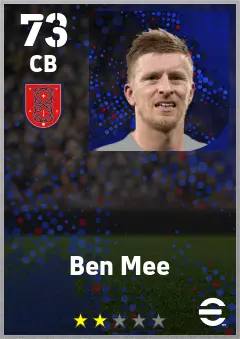 Ben Mee eFootball 2026 player card — 73 OVR CB