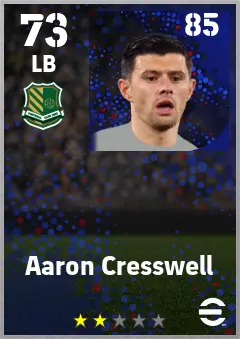 Aaron Cresswell eFootball 2026 player card — 73 OVR LB