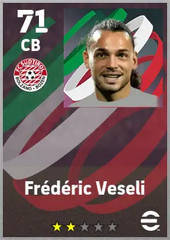Frederic Veseli eFootball 2026 player card — 71 OVR CB