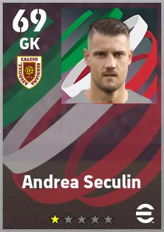 Andrea Seculin eFootball 2026 player card — 69 OVR GK