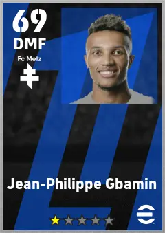 Jean-Philippe Gbamin eFootball 2026 player card — 69 OVR DMF