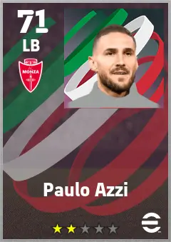 Paulo Azzi eFootball 2026 player card — 71 OVR LB