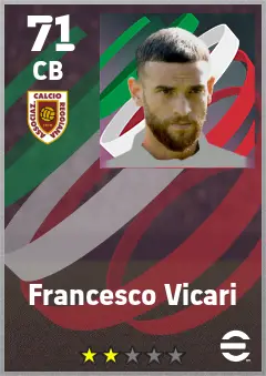 Francesco Vicari eFootball 2026 player card — 71 OVR CB