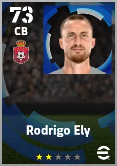 Rodrigo Ely eFootball 2026 player card — 73 OVR CB