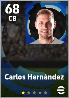 Carlos Hernandez eFootball 2026 player card — 68 OVR CB