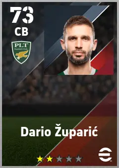 Dario Zuparic eFootball 2026 player card — 73 OVR CB