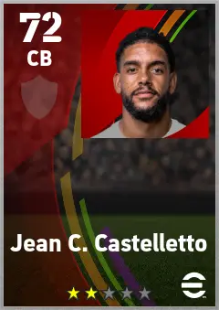 Jean C. Castelletto eFootball 2026 player card — 72 OVR CB
