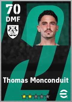 Thomas Monconduit eFootball 2026 player card — 70 OVR DMF