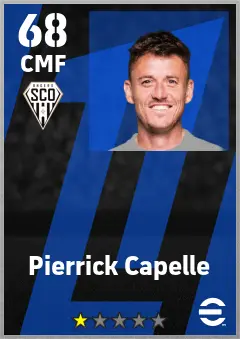 Pierrick Capelle eFootball 2026 player card — 68 OVR CMF