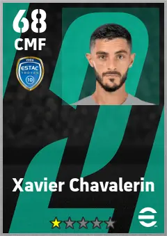 Xavier Chavalerin eFootball 2026 player card — 68 OVR CMF