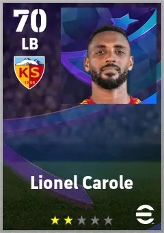 Lionel Carole eFootball 2026 player card — 70 OVR LB