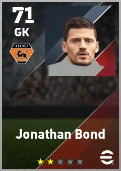 Jonathan Bond eFootball 2026 player card — 71 OVR GK