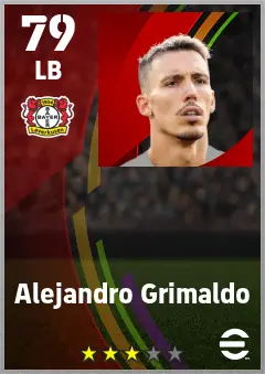 Alejandro Grimaldo eFootball 2026 player card — 79 OVR LB