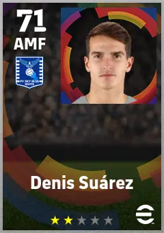 Denis Suarez eFootball 2026 player card — 71 OVR AMF