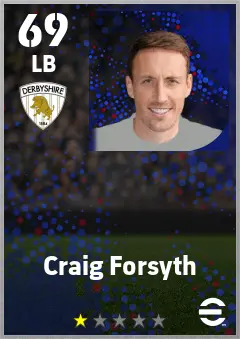 Craig Forsyth eFootball 2026 player card — 69 OVR LB