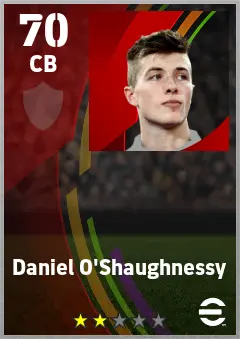 Daniel O Shaughnessy eFootball 2026 player card — 70 OVR CB