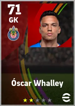 Oscar Whalley eFootball 2026 player card — 71 OVR GK