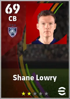 Shane Lowry eFootball 2026 player card — 69 OVR CB