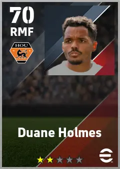 Duane Holmes eFootball 2026 player card — 70 OVR RMF