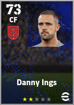 Danny Ings eFootball 2026 player card — 73 OVR CF
