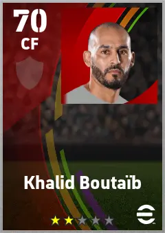 Khalid Boutaib eFootball 2026 player card — 70 OVR CF
