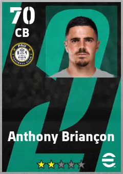 Anthony Briancon eFootball 2026 player card — 70 OVR CB