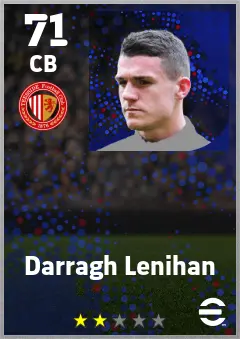 Darragh Lenihan eFootball 2026 player card — 71 OVR CB