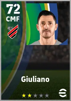 Giuliano eFootball 2026 player card — 72 OVR CMF