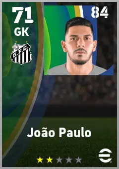 Joao Paulo eFootball 2026 player card — 71 OVR GK