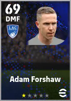 Adam Forshaw eFootball 2026 player card — 69 OVR DMF