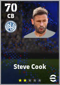 Steve Cook eFootball 2026 player card — 70 OVR CB