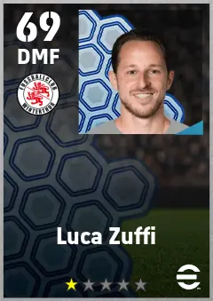 Luca Zuffi eFootball 2026 player card — 69 OVR DMF