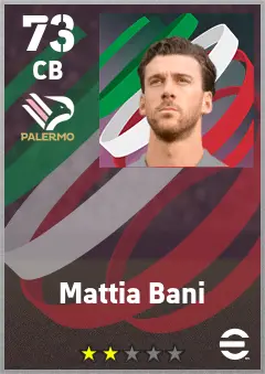 Mattia Bani eFootball 2026 player card — 73 OVR CB