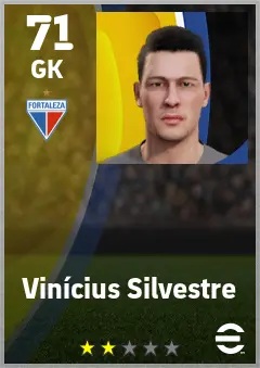 Vinicius Silvestre eFootball 2026 player card — 71 OVR GK