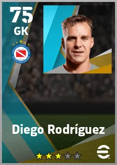 Diego Rodriguez eFootball 2026 player card — 75 OVR GK