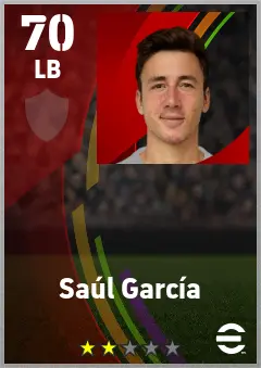 Saul Garcia eFootball 2026 player card — 70 OVR LB