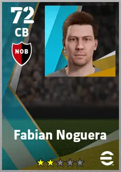 Fabian Noguera eFootball 2026 player card — 72 OVR CB