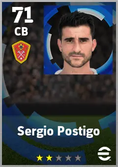 Sergio Postigo eFootball 2026 player card — 71 OVR CB