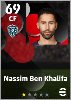 Nassim Ben Khalifa eFootball 2026 player card — 69 OVR CF