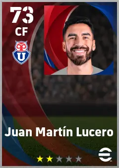 Juan Martin Lucero eFootball 2026 player card — 73 OVR CF